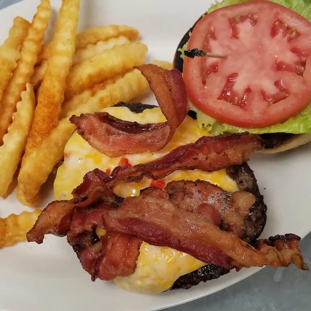 "Award Winning” Pimento Cheese Burger.